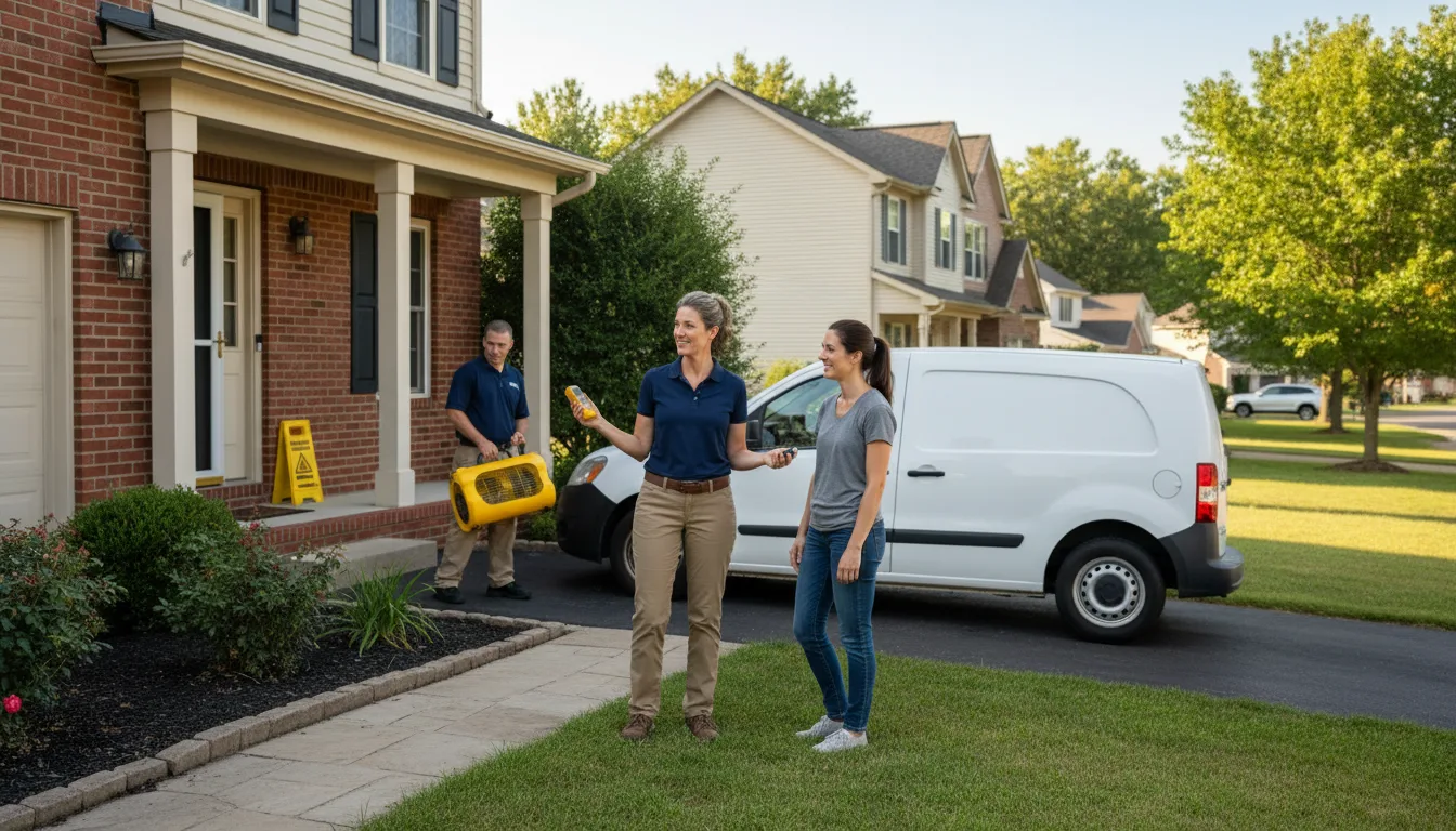 Residential water damage restoration in Springdale, PA